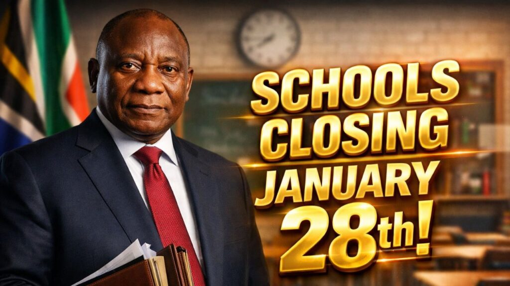 SA Schools to Close on 28 January
